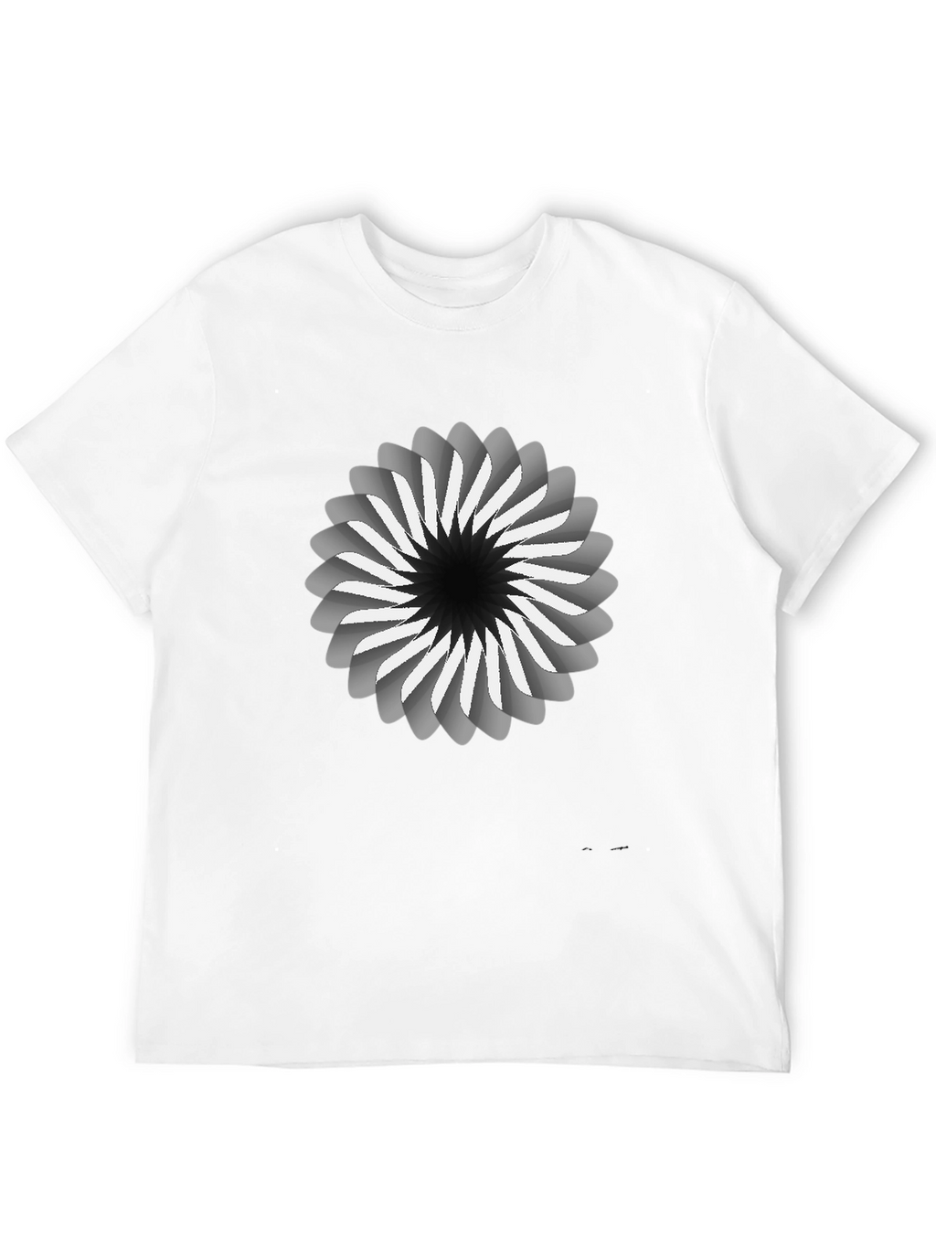 Abstract Swirl Graphic Tee - Modern Design