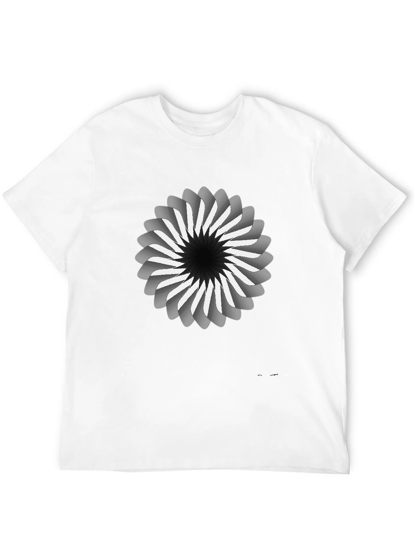 Abstract Swirl Graphic Tee - Modern Design