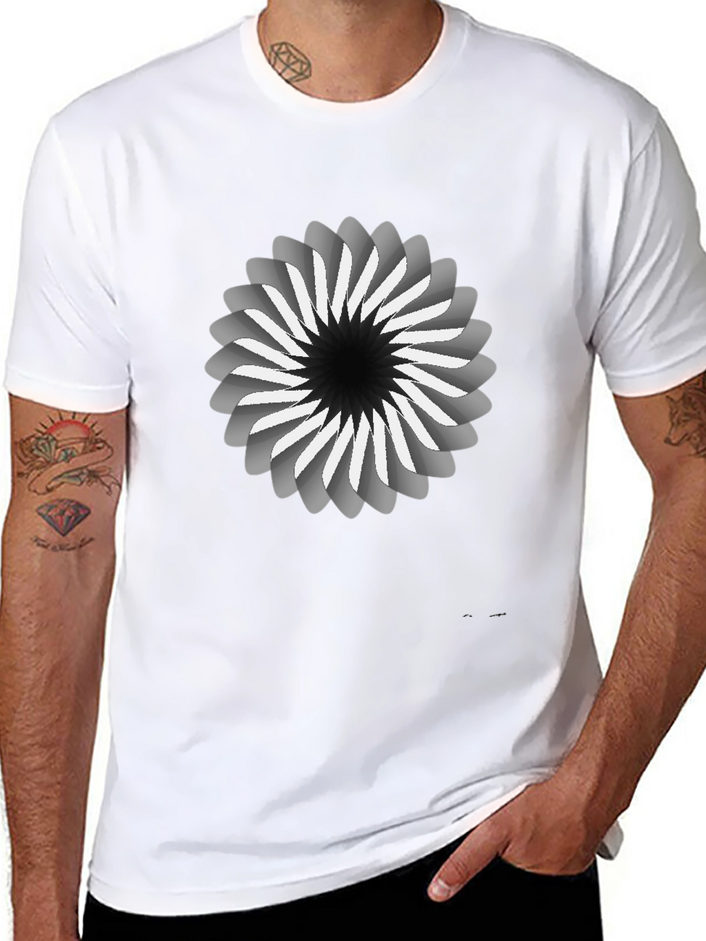 Abstract Swirl Graphic Tee - Modern Design
