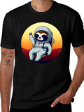 Astronaut Sloth Graphic T-Shirt