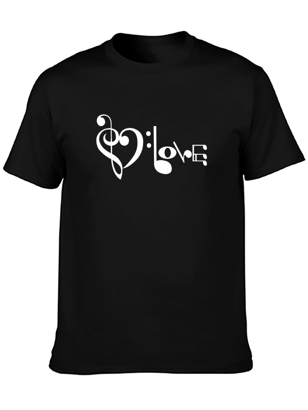 Musical Love Graphic Tee - Black Cotton T-Shirt