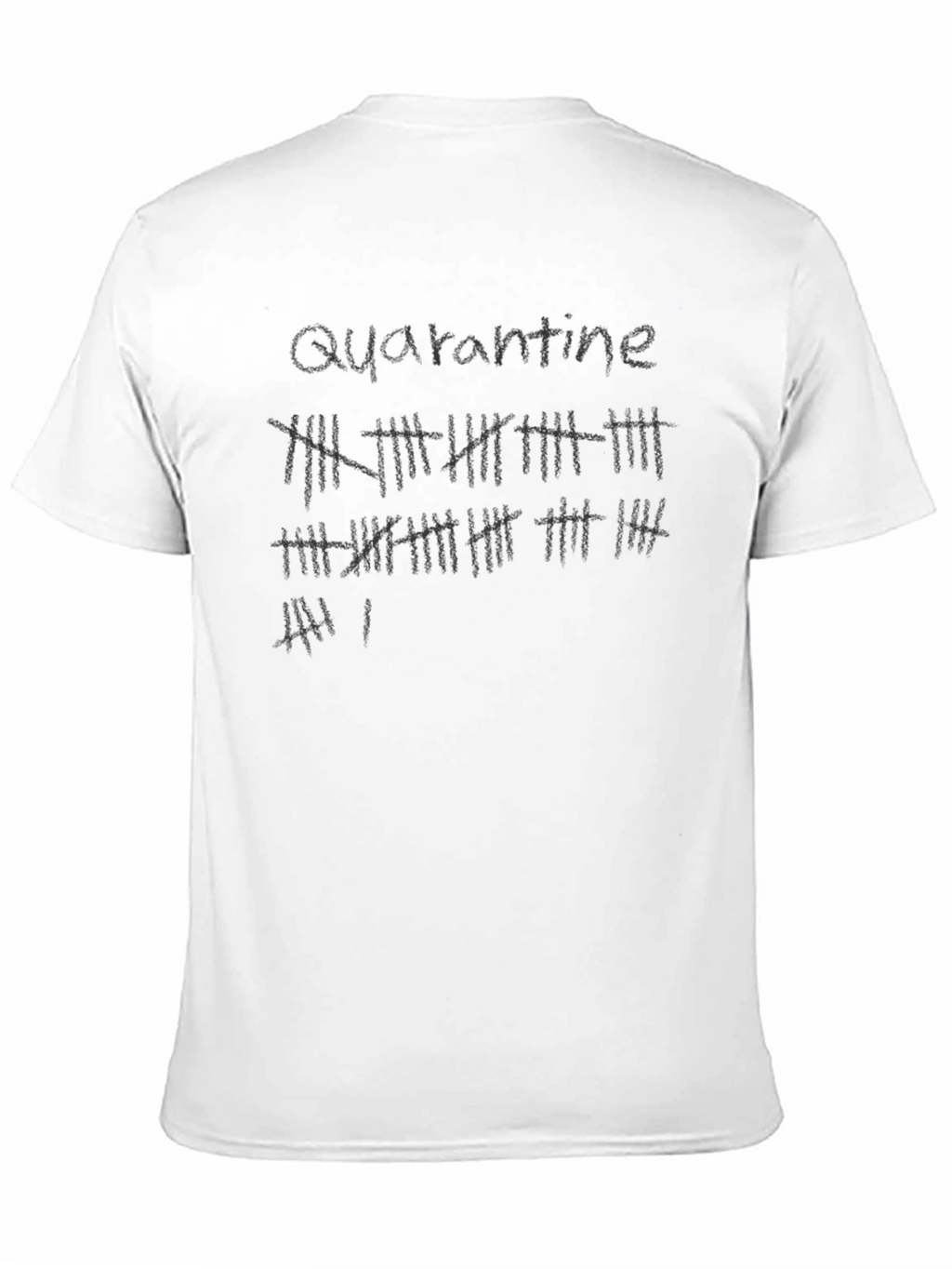 Quarantine Tally Marks Graphic Tee - Black
