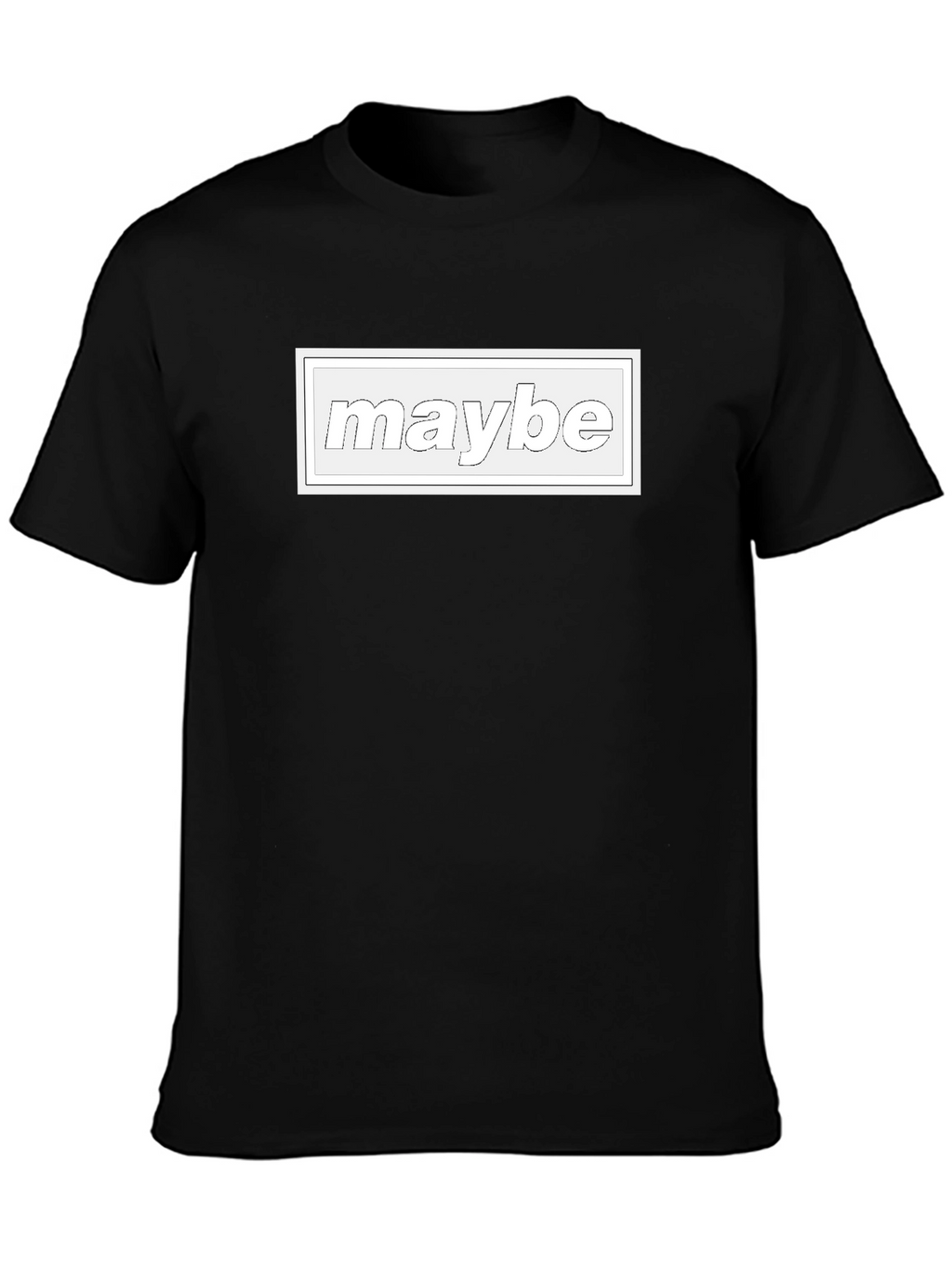 Maybe Graphic Tee - Casual Black T-Shirt