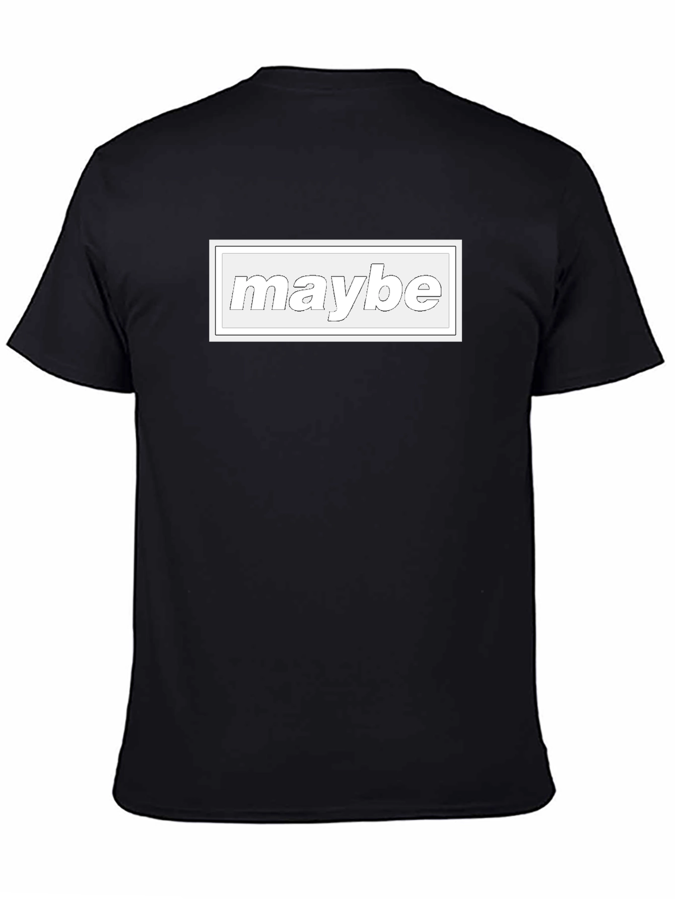 Maybe Graphic Tee - Casual Black T-Shirt