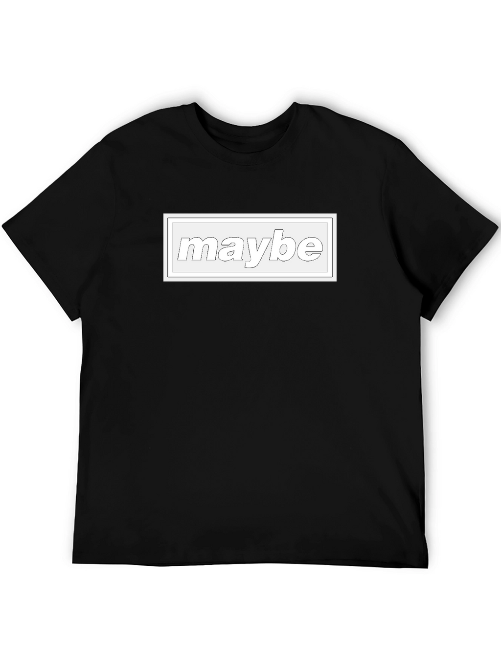 Maybe Graphic Tee - Casual Black T-Shirt