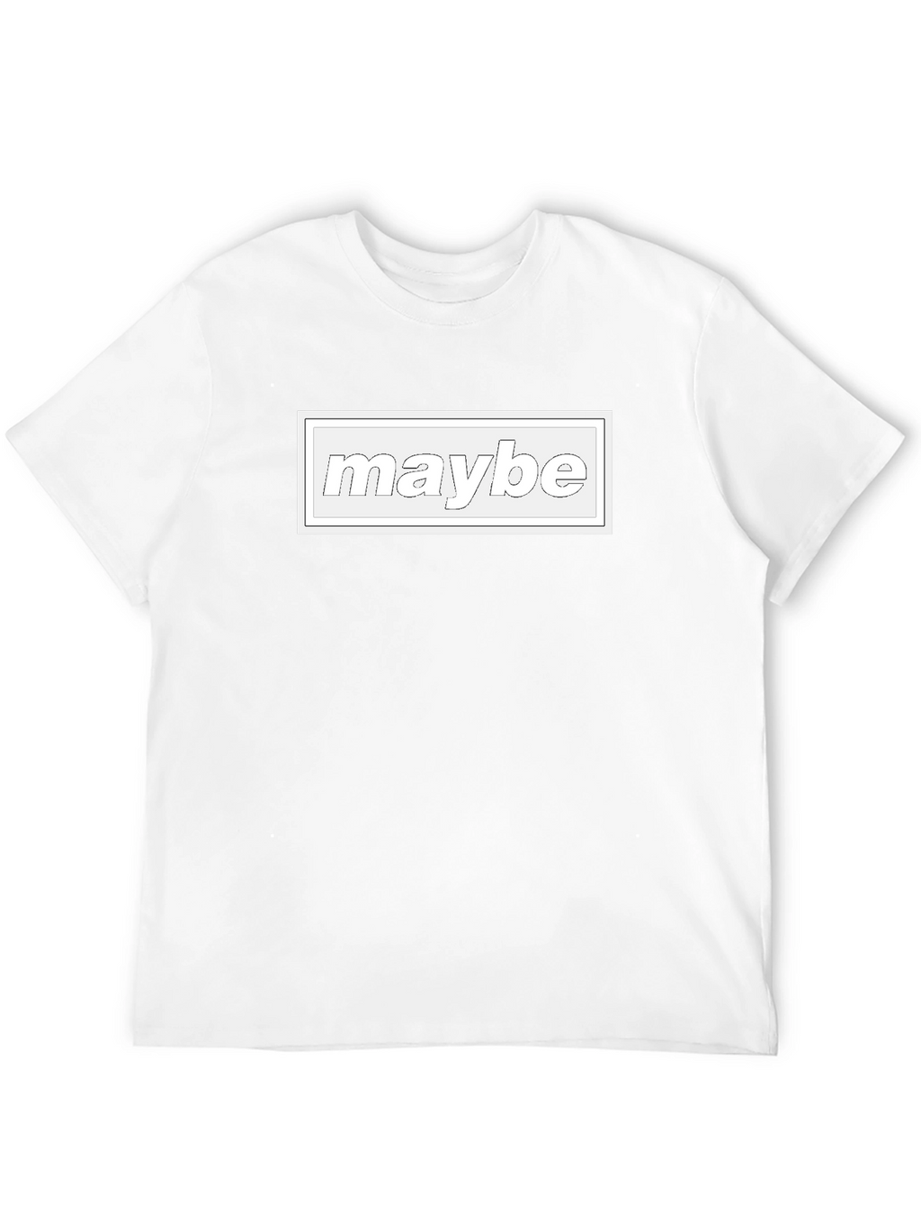 Maybe Graphic Tee - Casual Black T-Shirt