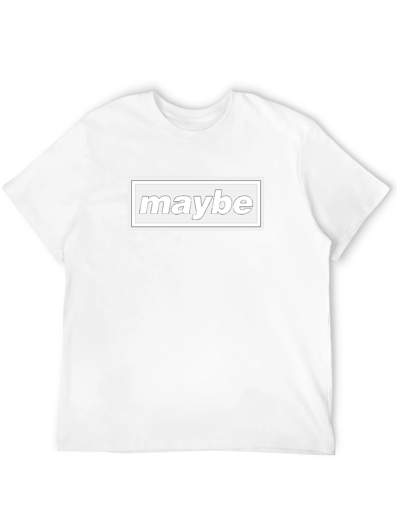 Maybe Graphic Tee - Casual Black T-Shirt