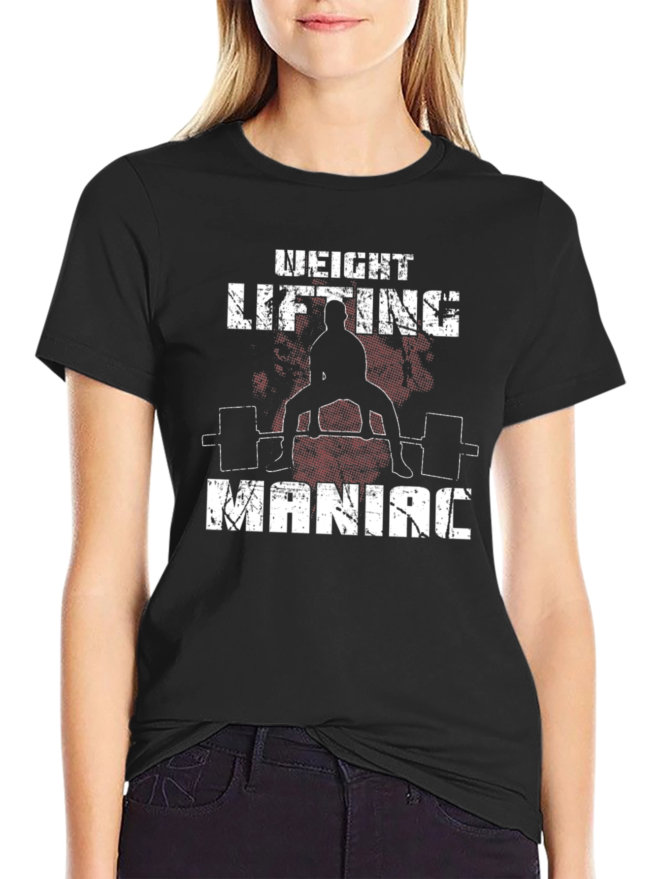 Weight Lifting Maniac Black T-Shirt