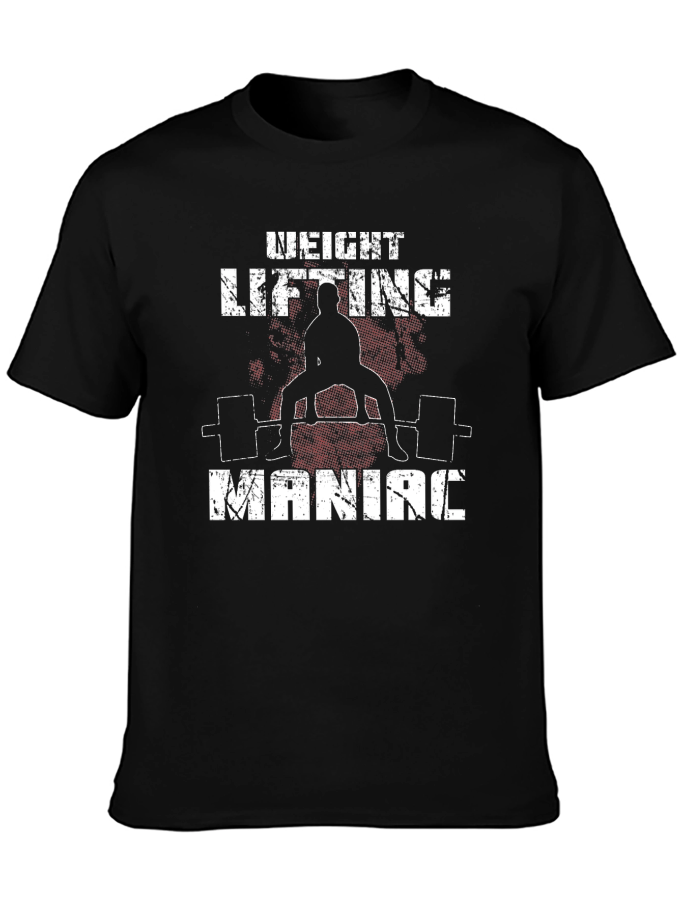 Weight Lifting Maniac Black T-Shirt