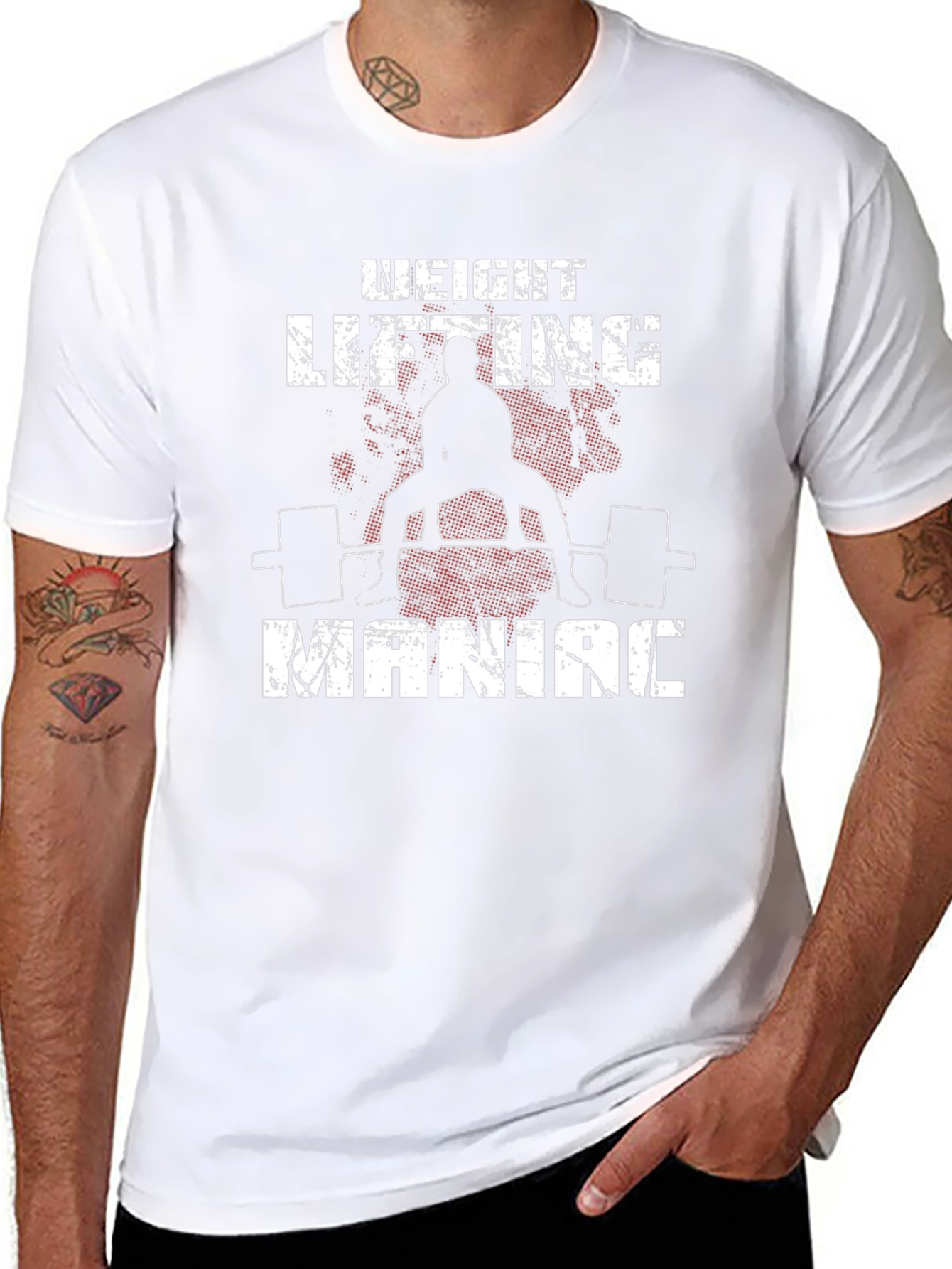Weight Lifting Maniac Black T-Shirt