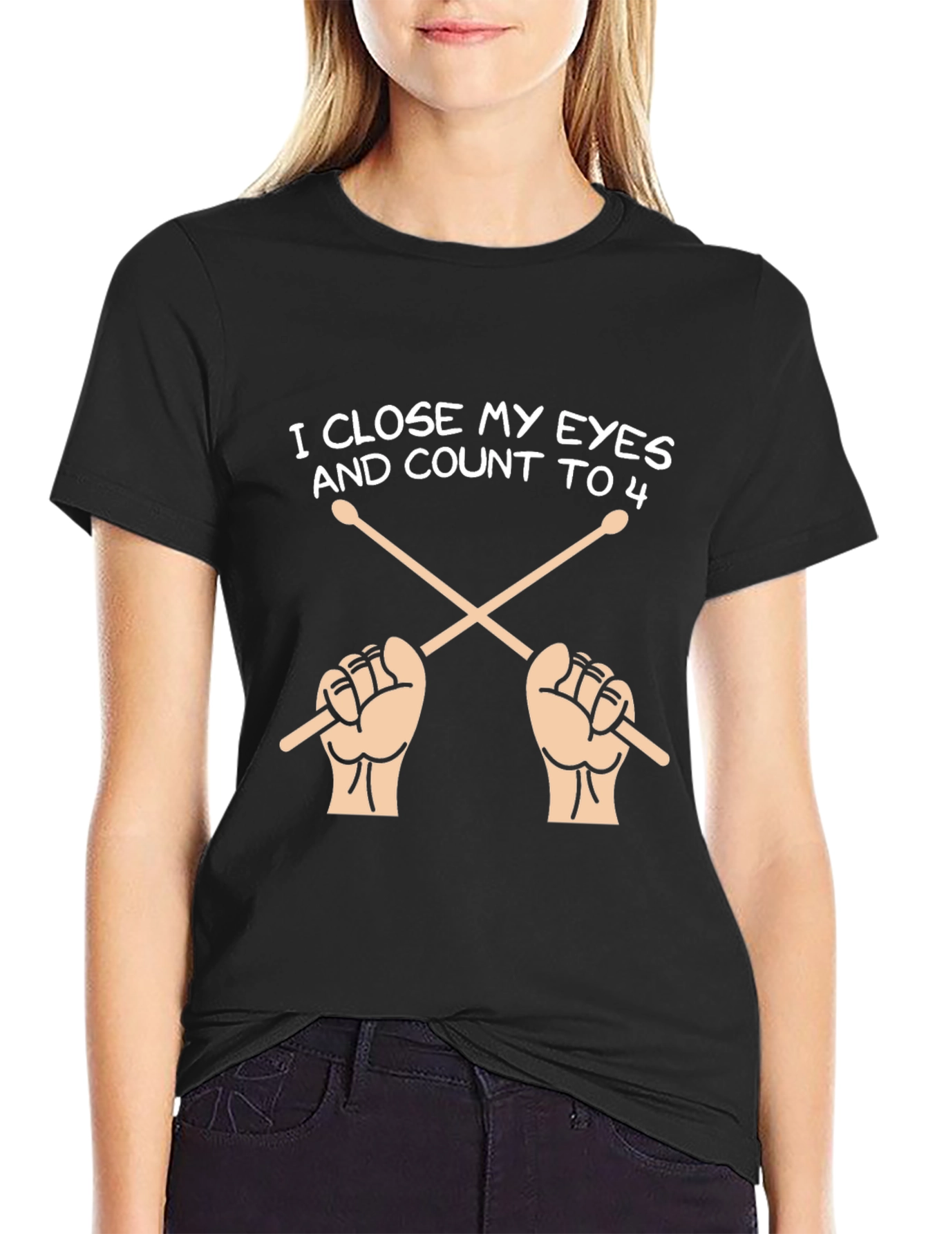 Drummer T-Shirt: I Close My Eyes and Count to 4