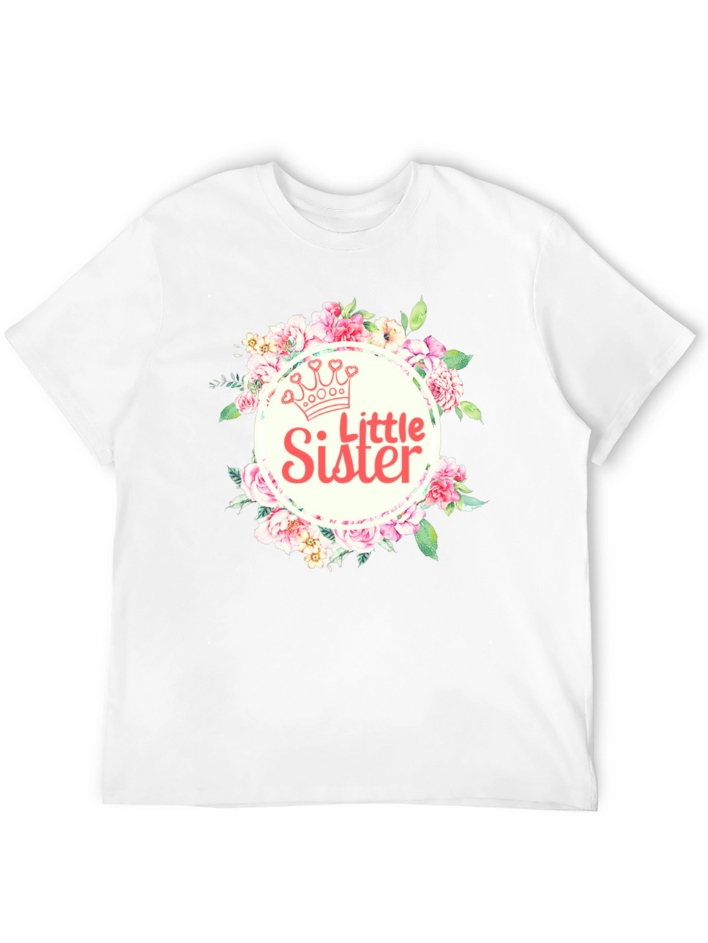 Little Sister Floral Crown T-Shirt