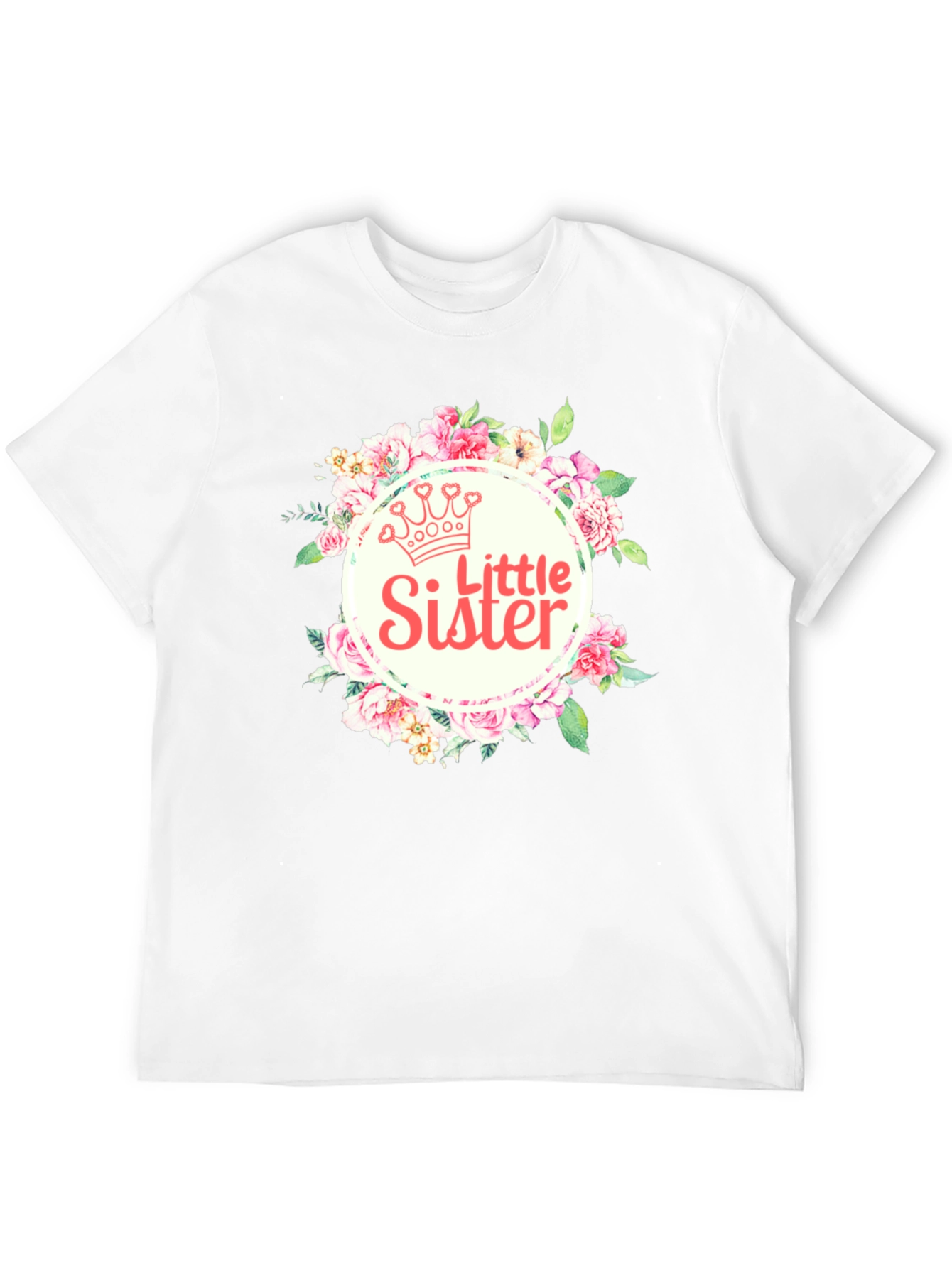 Little Sister Floral Crown T-Shirt