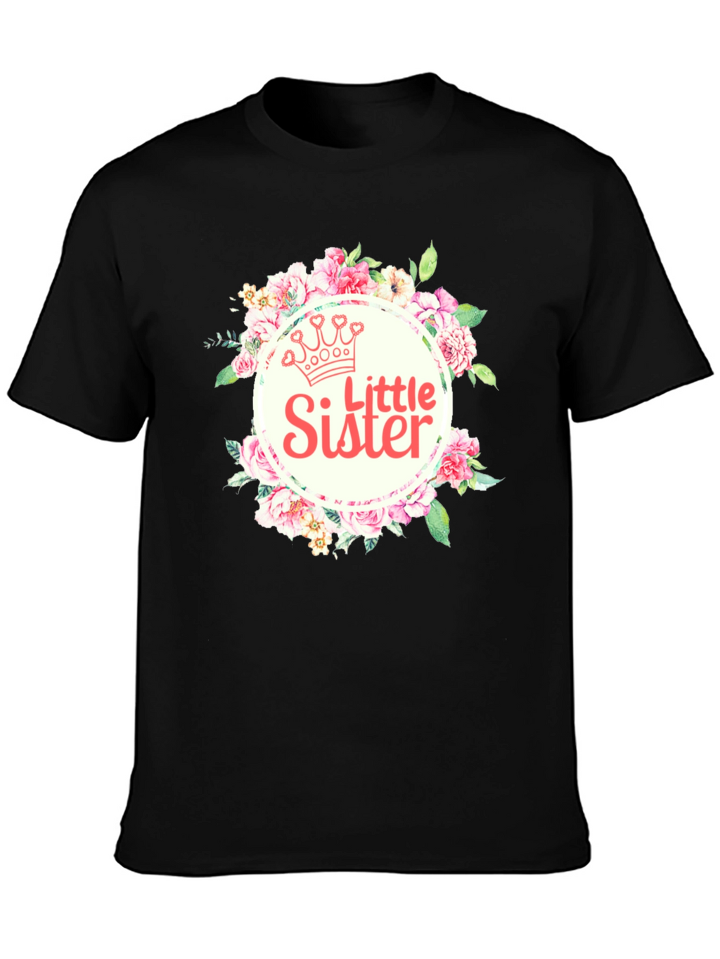 Little Sister Floral Crown T-Shirt