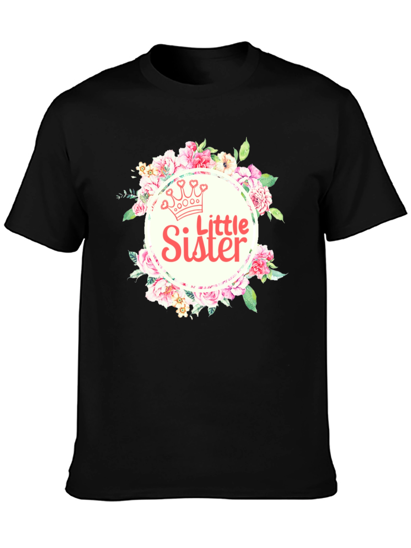 Little Sister Floral Crown T-Shirt