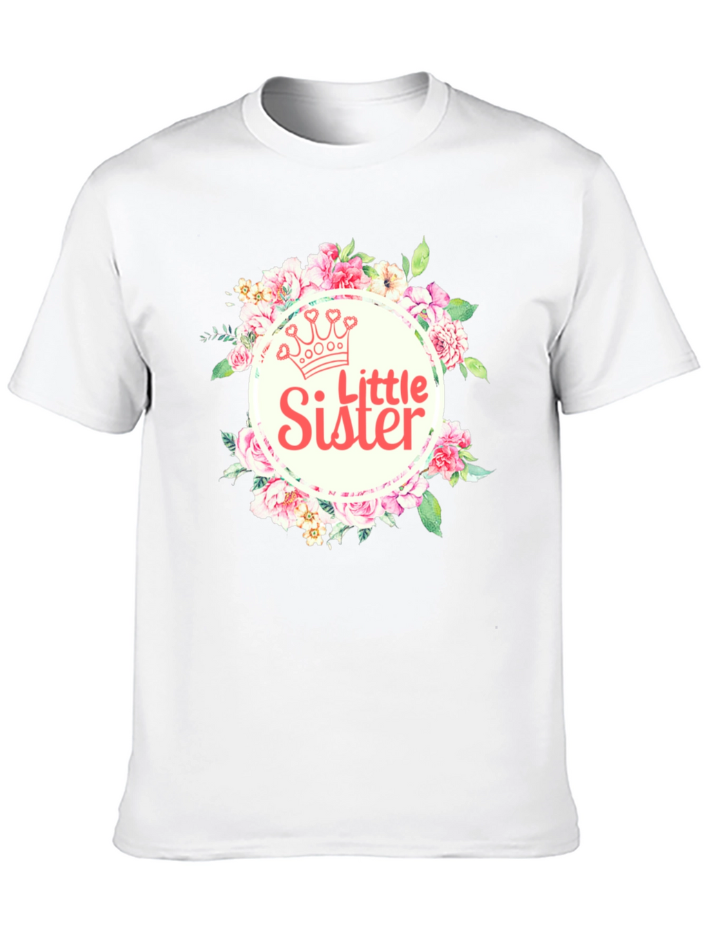 Little Sister Floral Crown T-Shirt