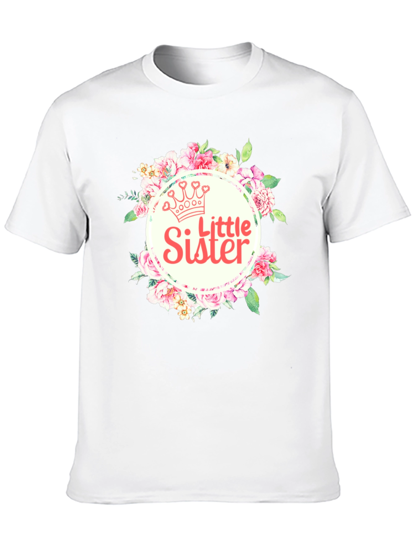Little Sister Floral Crown T-Shirt