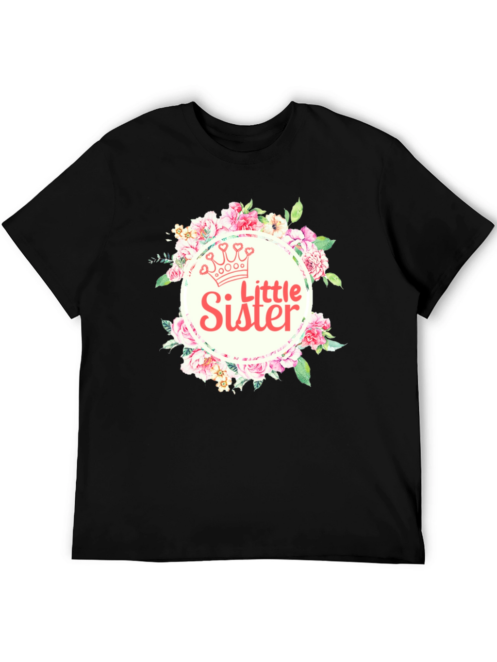 Little Sister Floral Crown T-Shirt