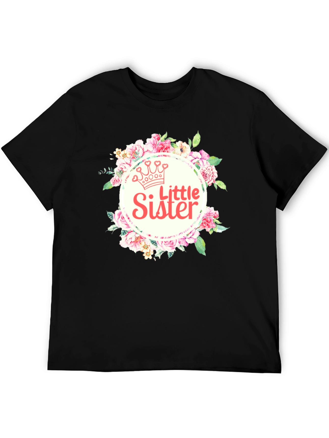 Little Sister Floral Crown T-Shirt
