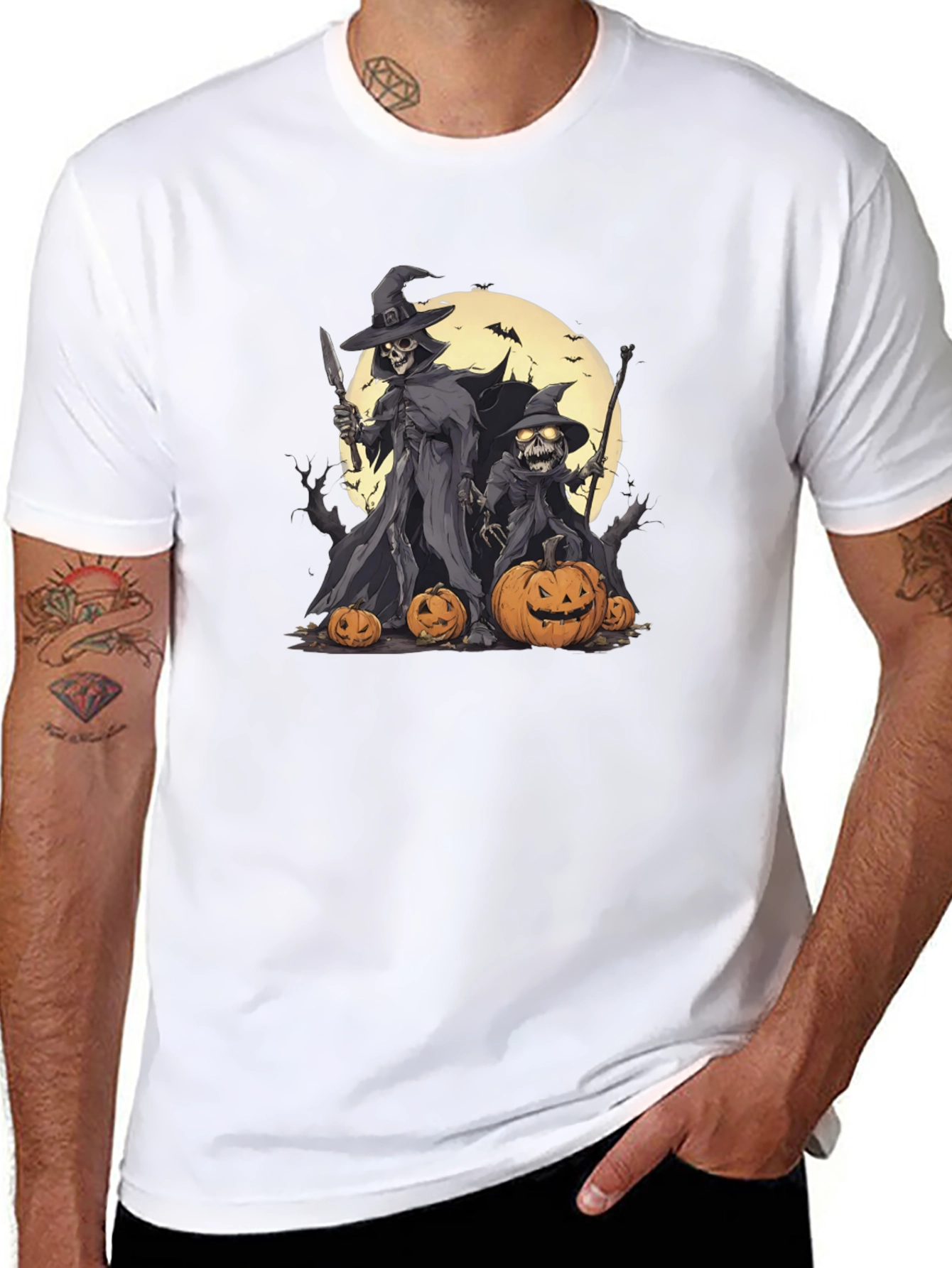 Halloween Skeleton Witch T-Shirt