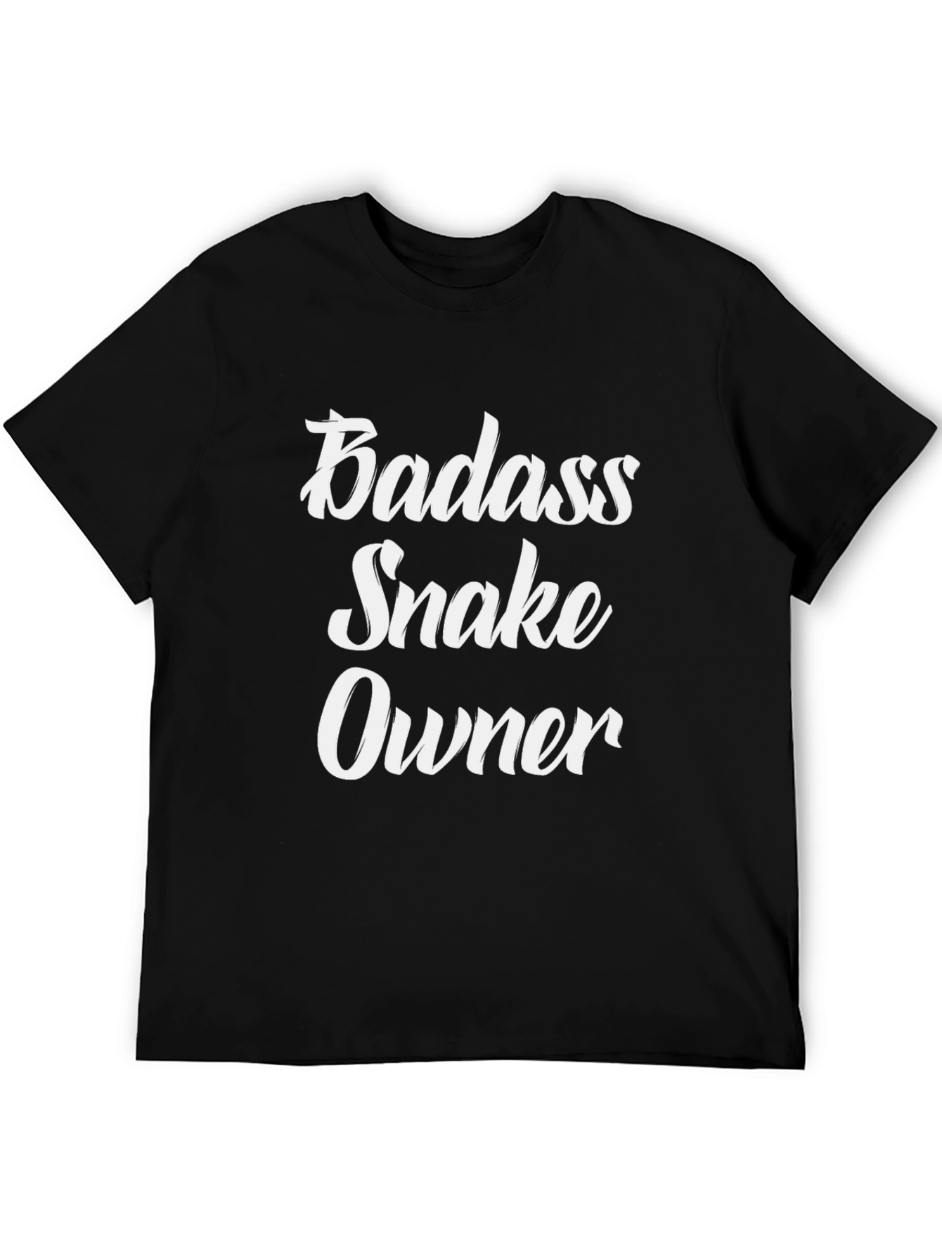 Badass Snake Owner Graphic Tee - Black