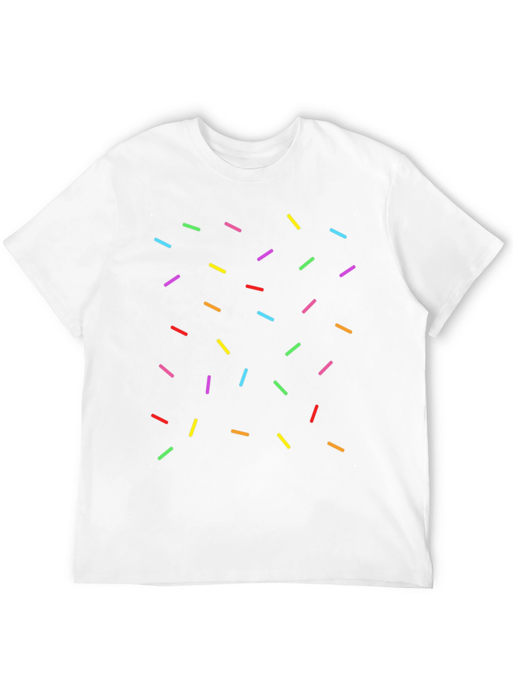 Sprinkle Pattern Black T-Shirt - Casual Unisex Tee
