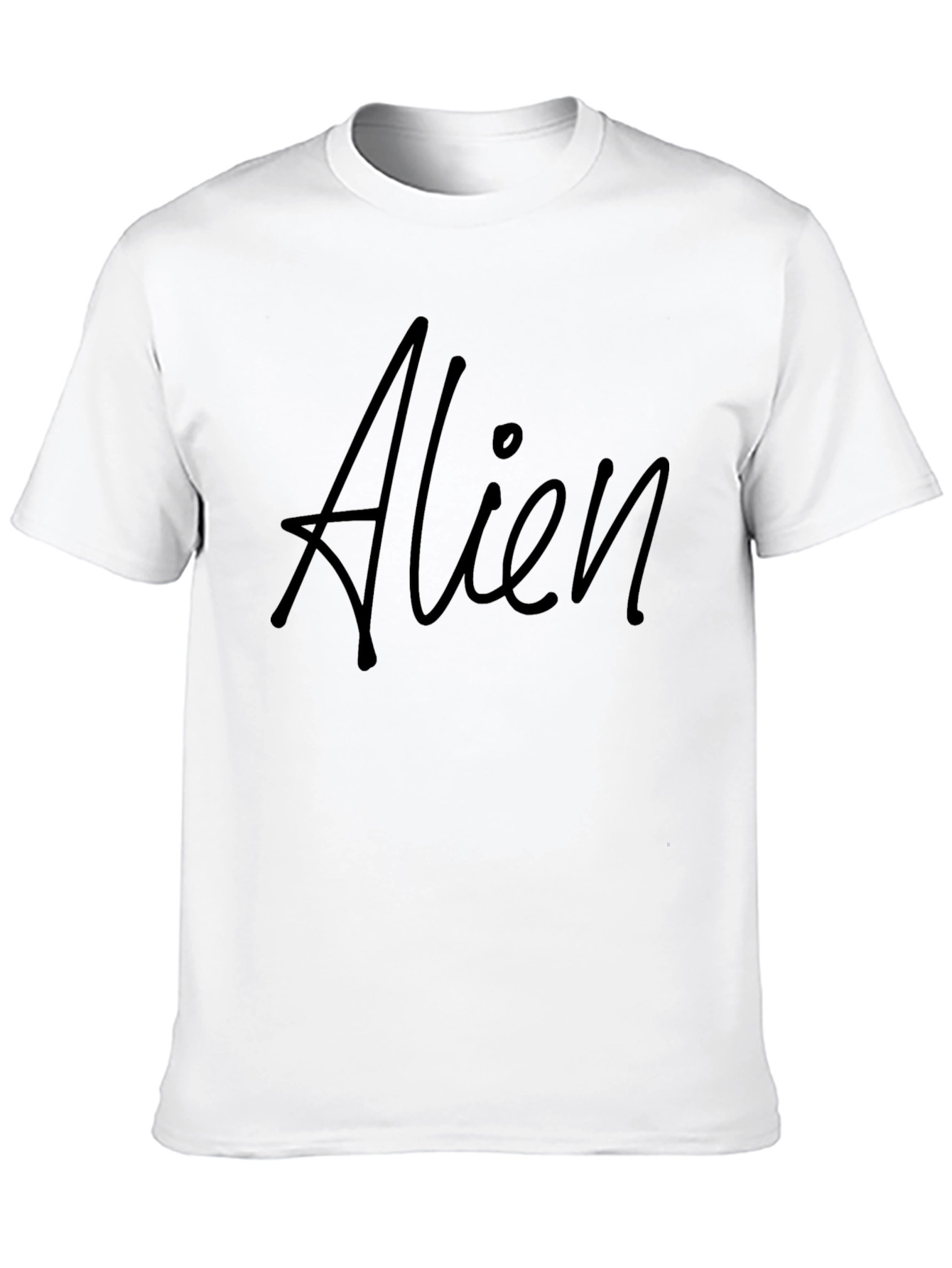 Alien Graphic Print Mens Black T-Shirt