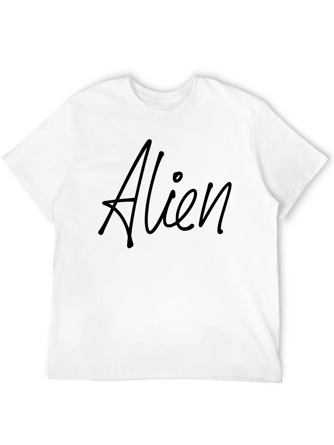 Alien Graphic Print Mens Black T-Shirt