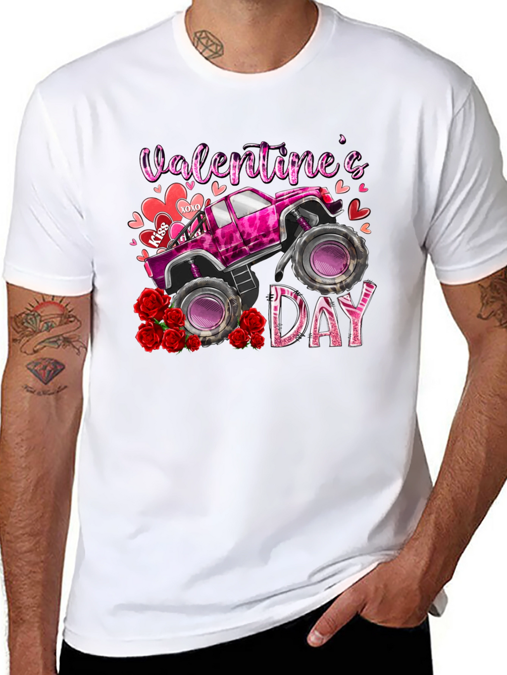 Valentines Day Monster Truck T-Shirt