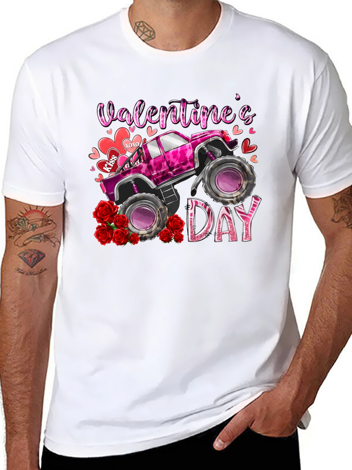 Valentines Day Monster Truck T-Shirt