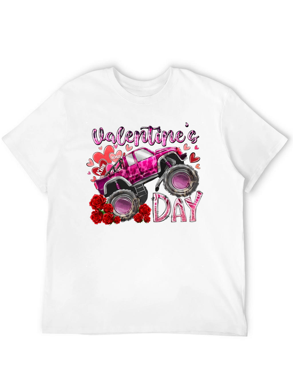 Valentines Day Monster Truck T-Shirt