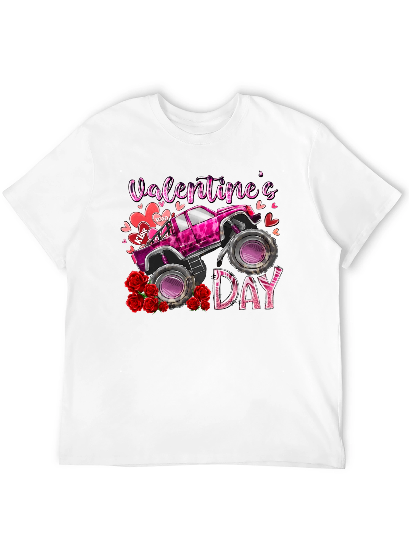 Valentines Day Monster Truck T-Shirt