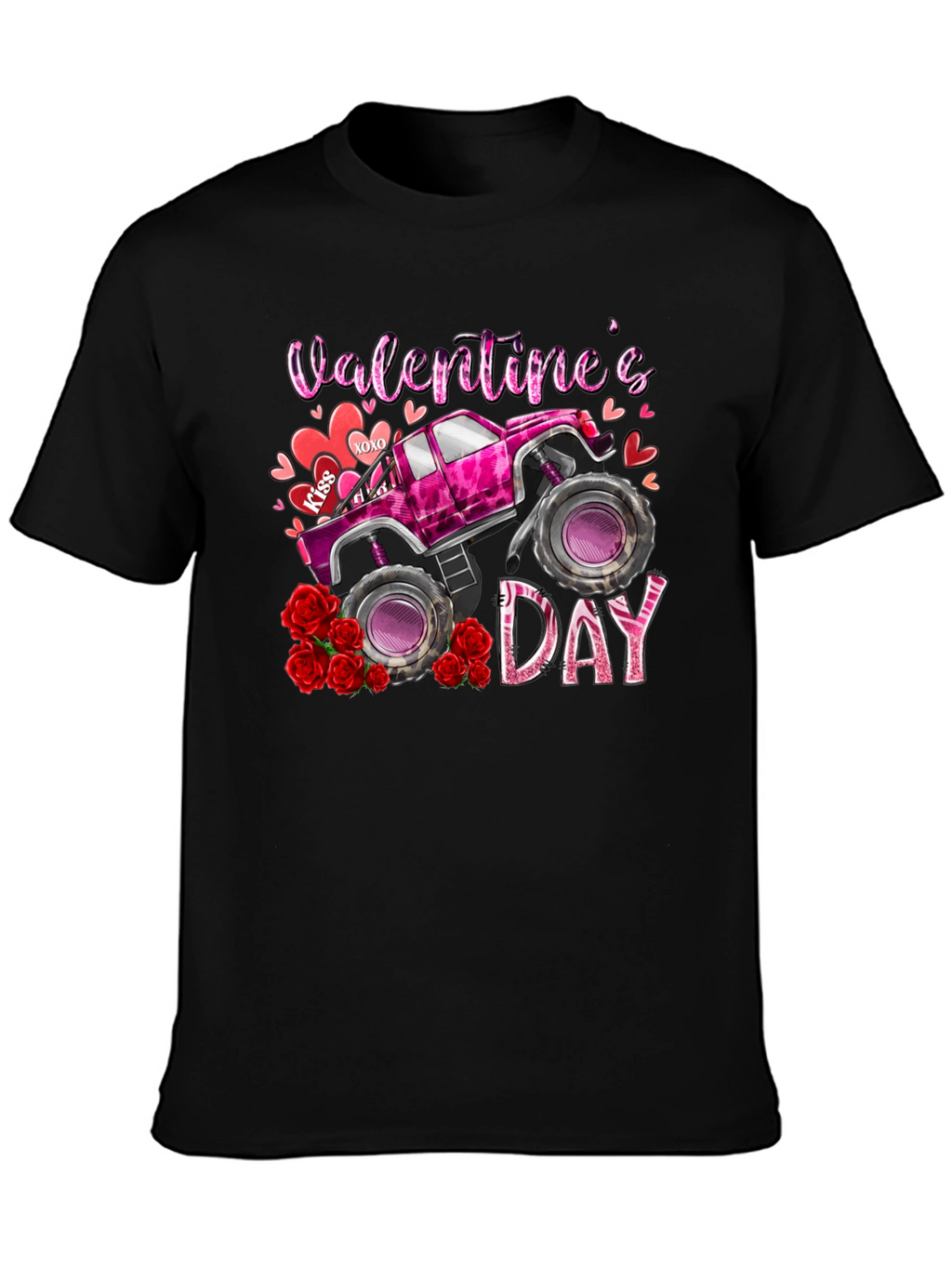 Valentines Day Monster Truck T-Shirt