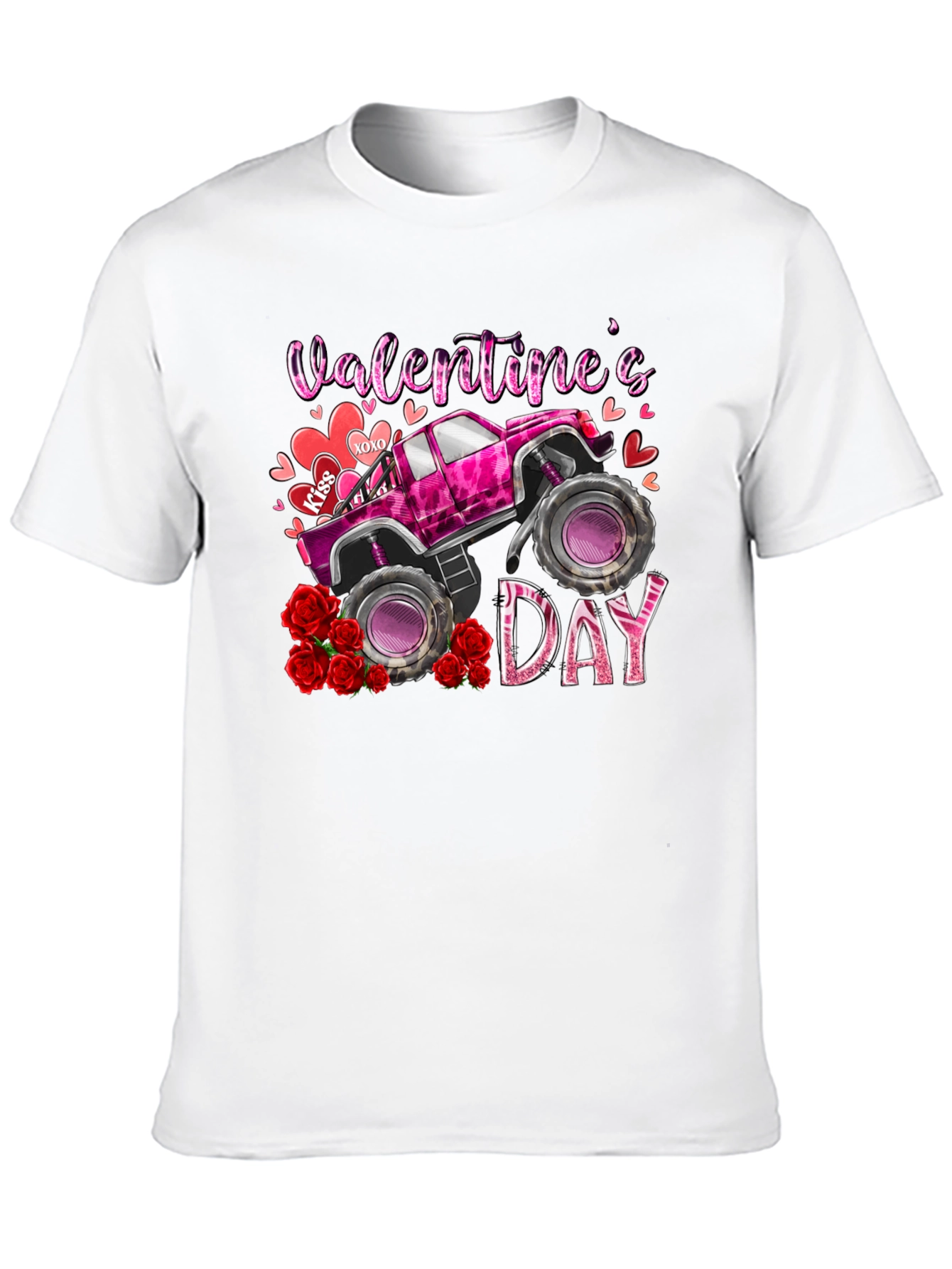 Valentines Day Monster Truck T-Shirt