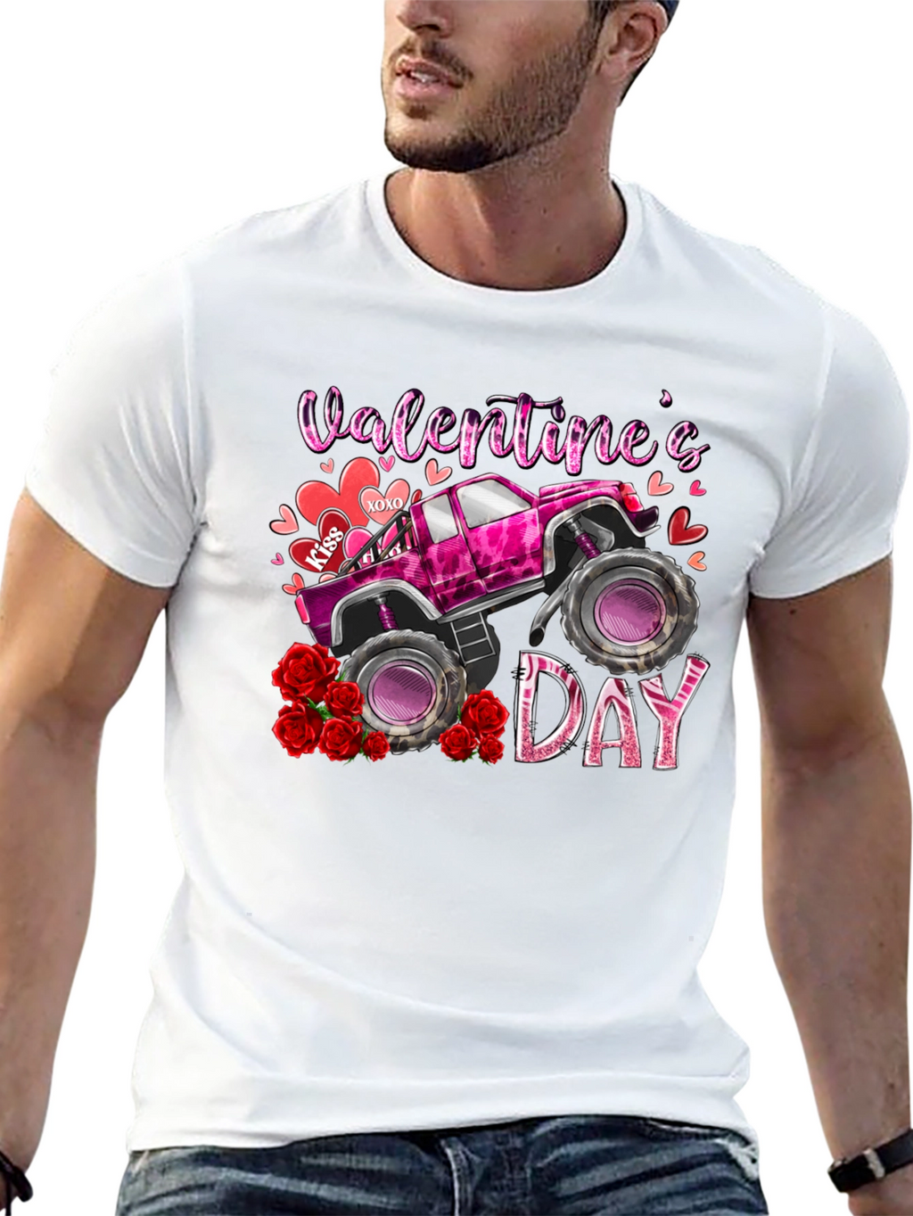 Valentines Day Monster Truck T-Shirt