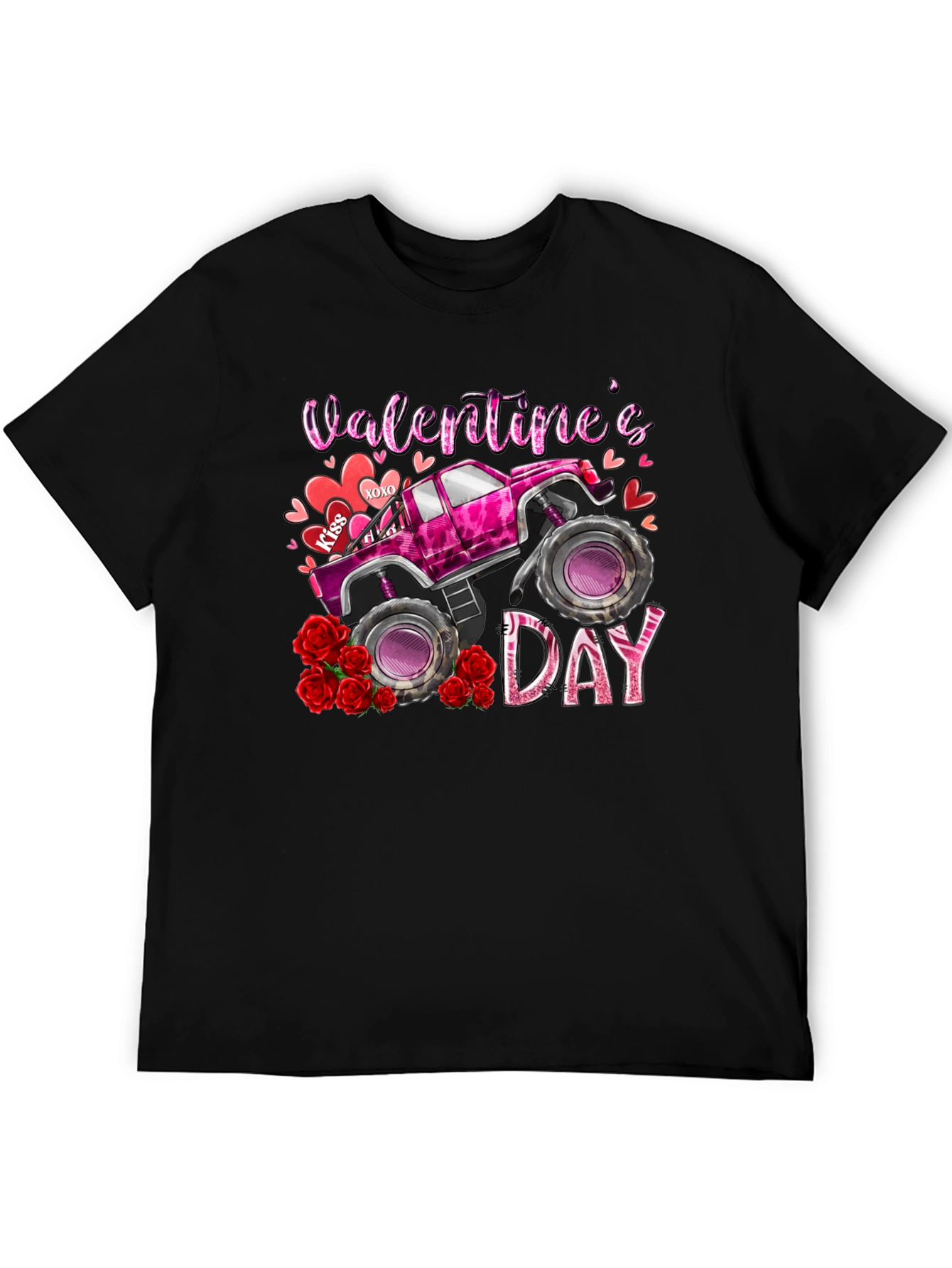 Valentines Day Monster Truck T-Shirt