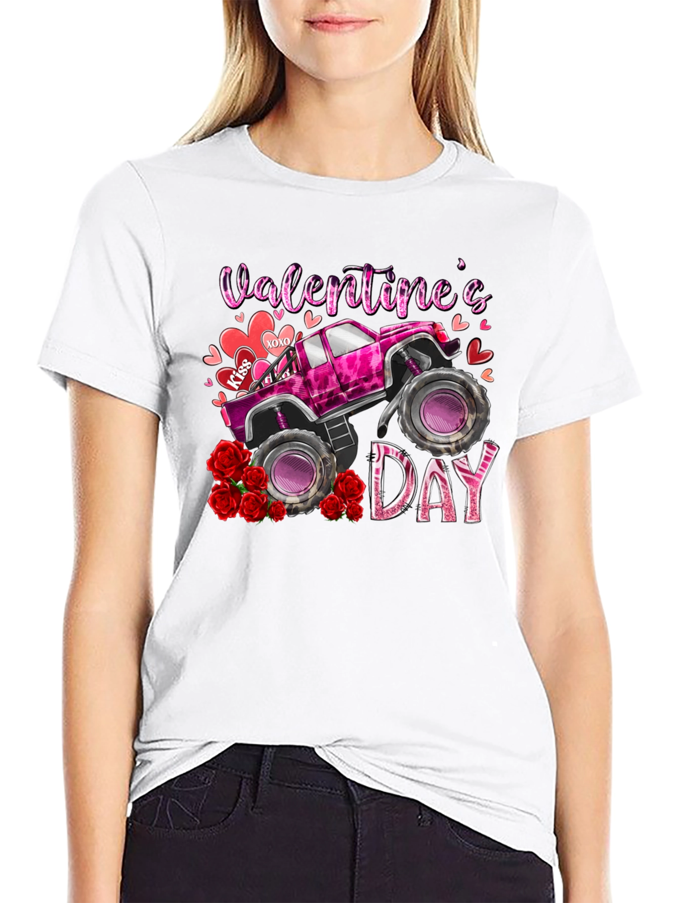 Valentines Day Monster Truck T-Shirt