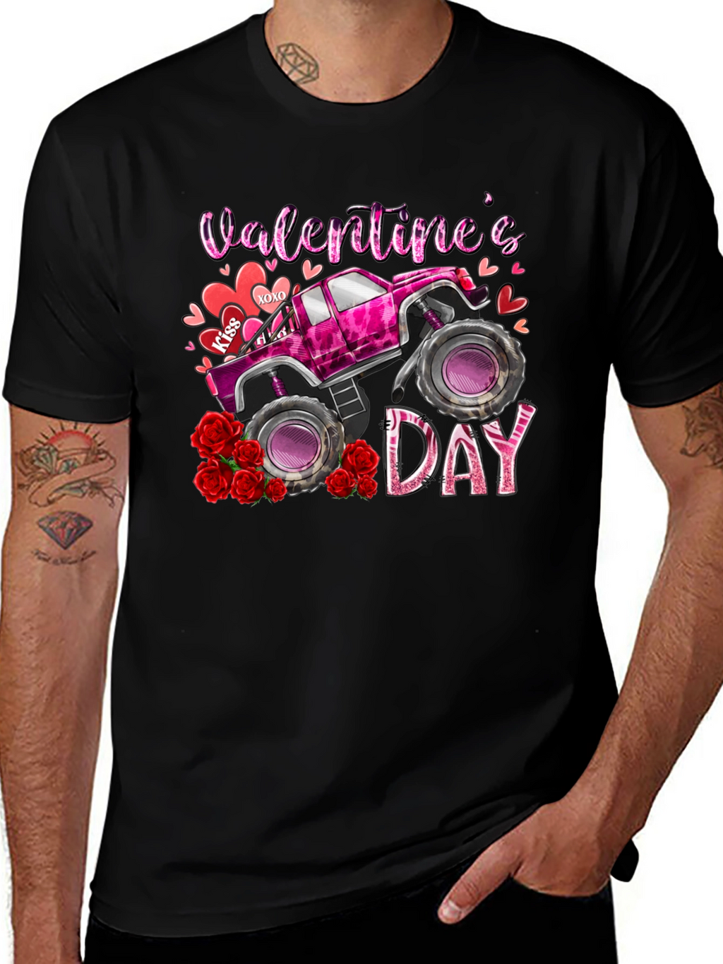 Valentines Day Monster Truck T-Shirt