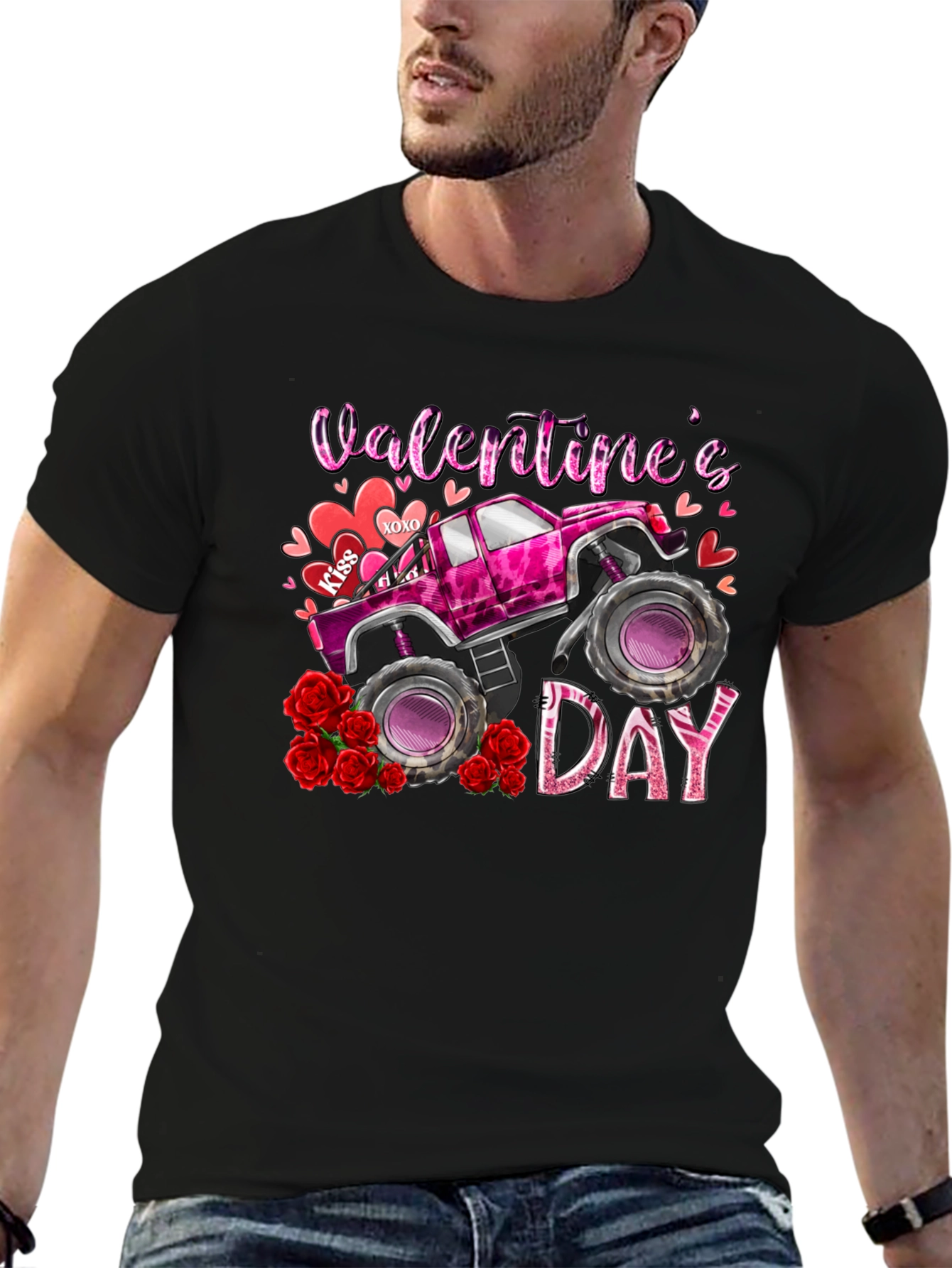 Valentines Day Monster Truck T-Shirt