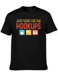Just Here For The Hookups Camping T-Shirt