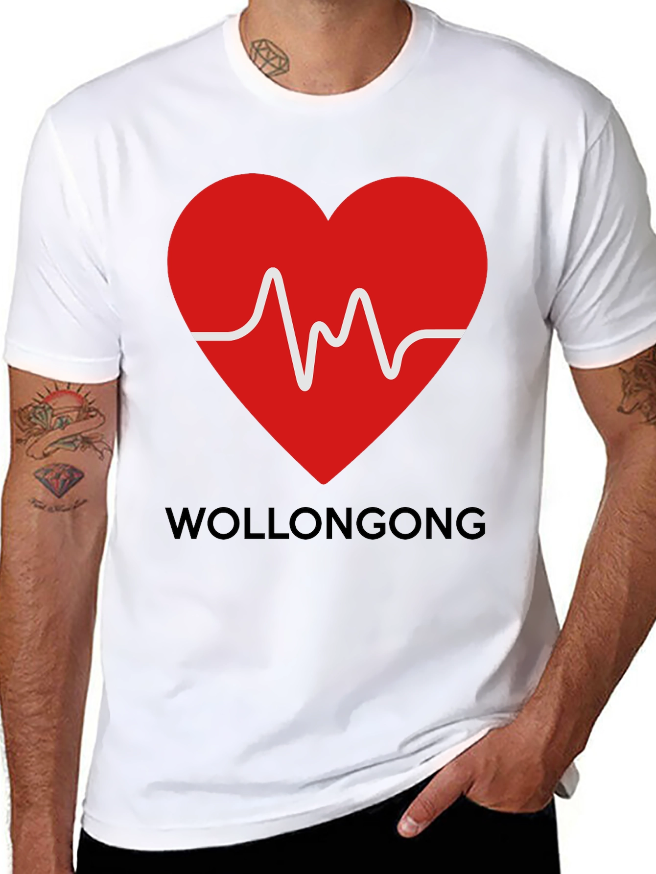 Wollongong Heartbeat T-Shirt - Graphic Tee