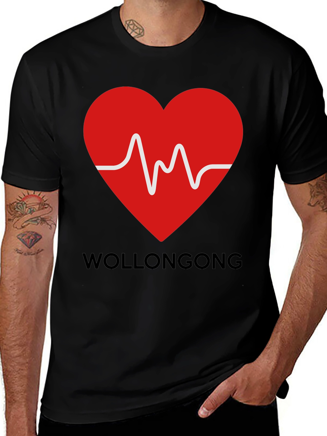 Wollongong Heartbeat T-Shirt - Graphic Tee