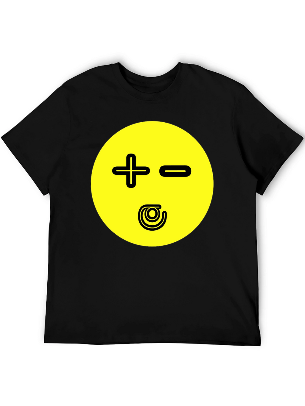Novelty Graphic Print T-Shirt - Plus Minus Design