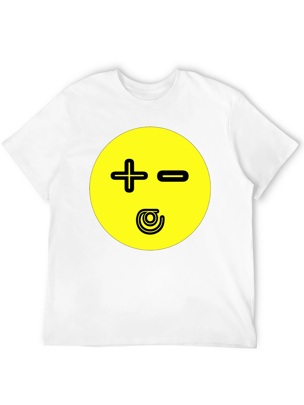 Novelty Graphic Print T-Shirt - Plus Minus Design