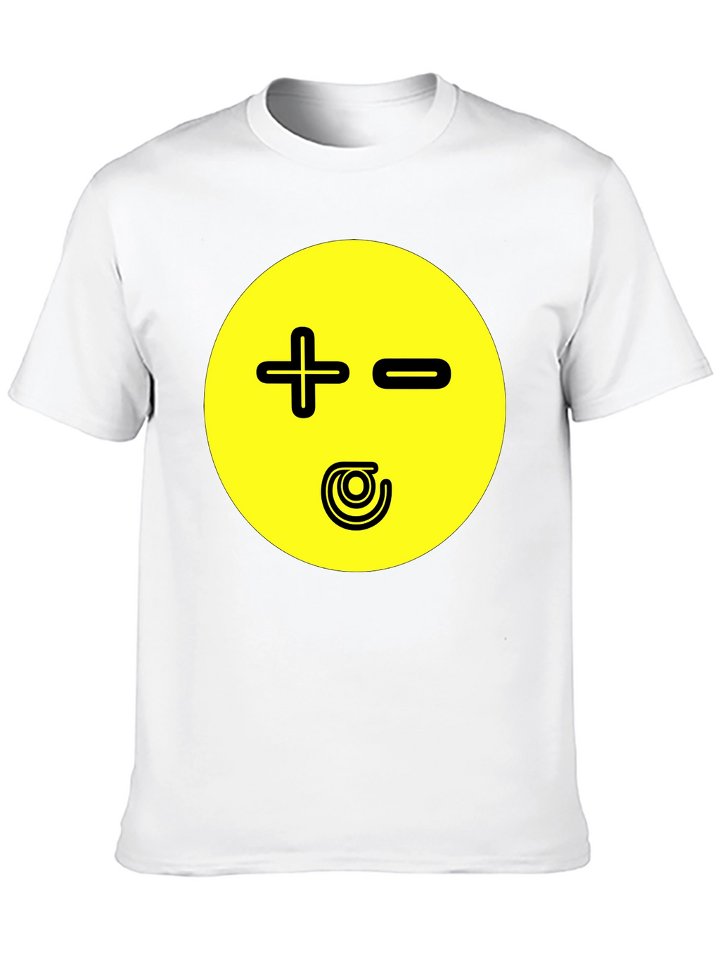 Novelty Graphic Print T-Shirt - Plus Minus Design