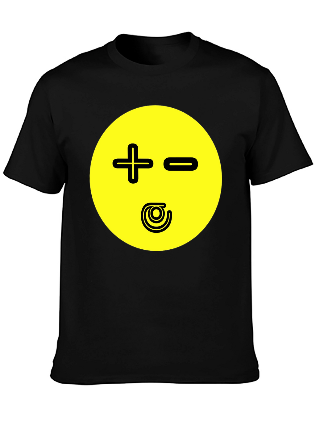Novelty Graphic Print T-Shirt - Plus Minus Design