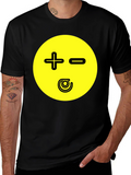Novelty Graphic Print T-Shirt - Plus Minus Design