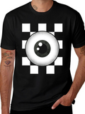 Eye See You Checkerboard T-Shirt - Quirky Graphic Tee