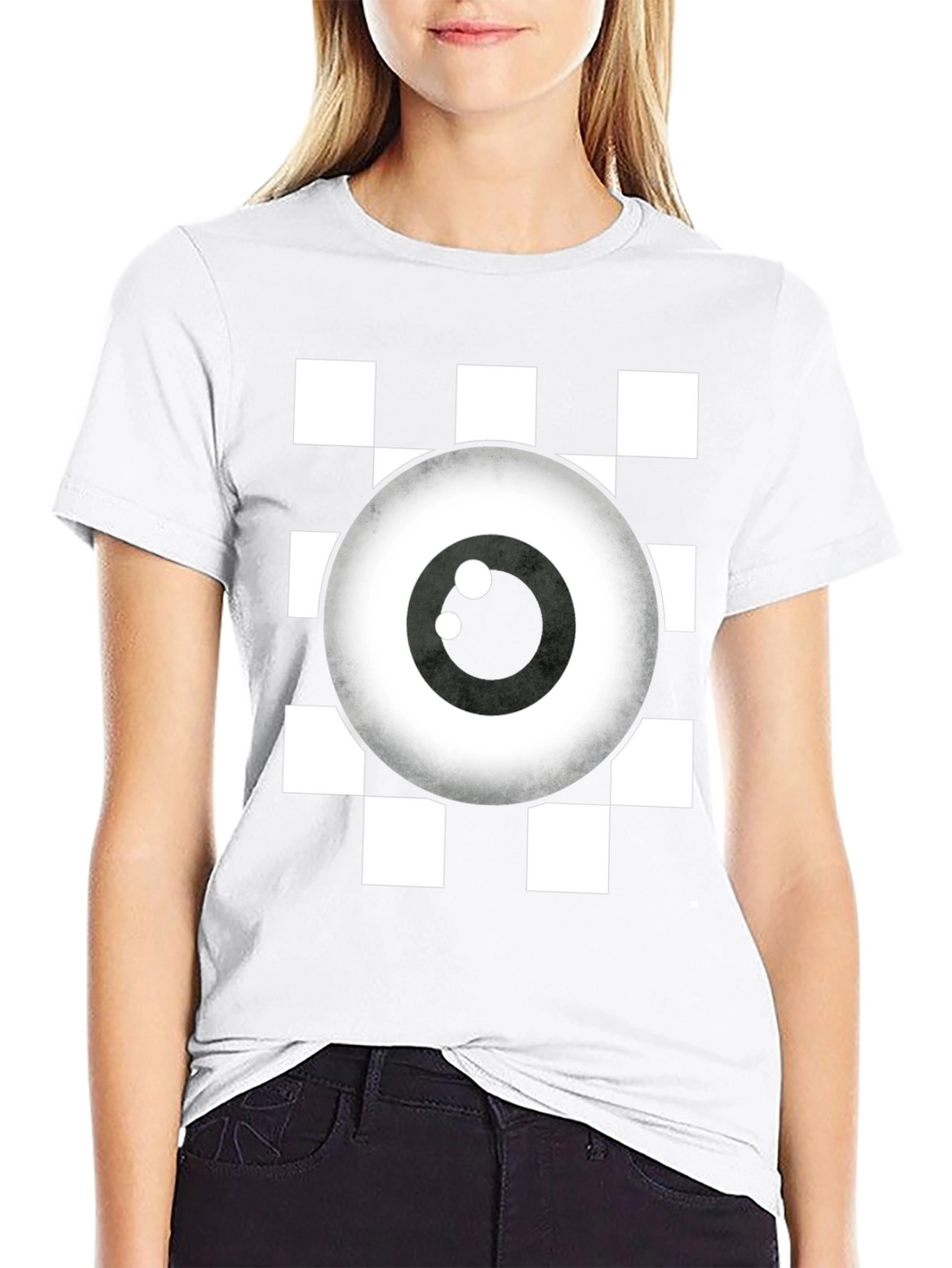 Eye See You Checkerboard T-Shirt - Quirky Graphic Tee
