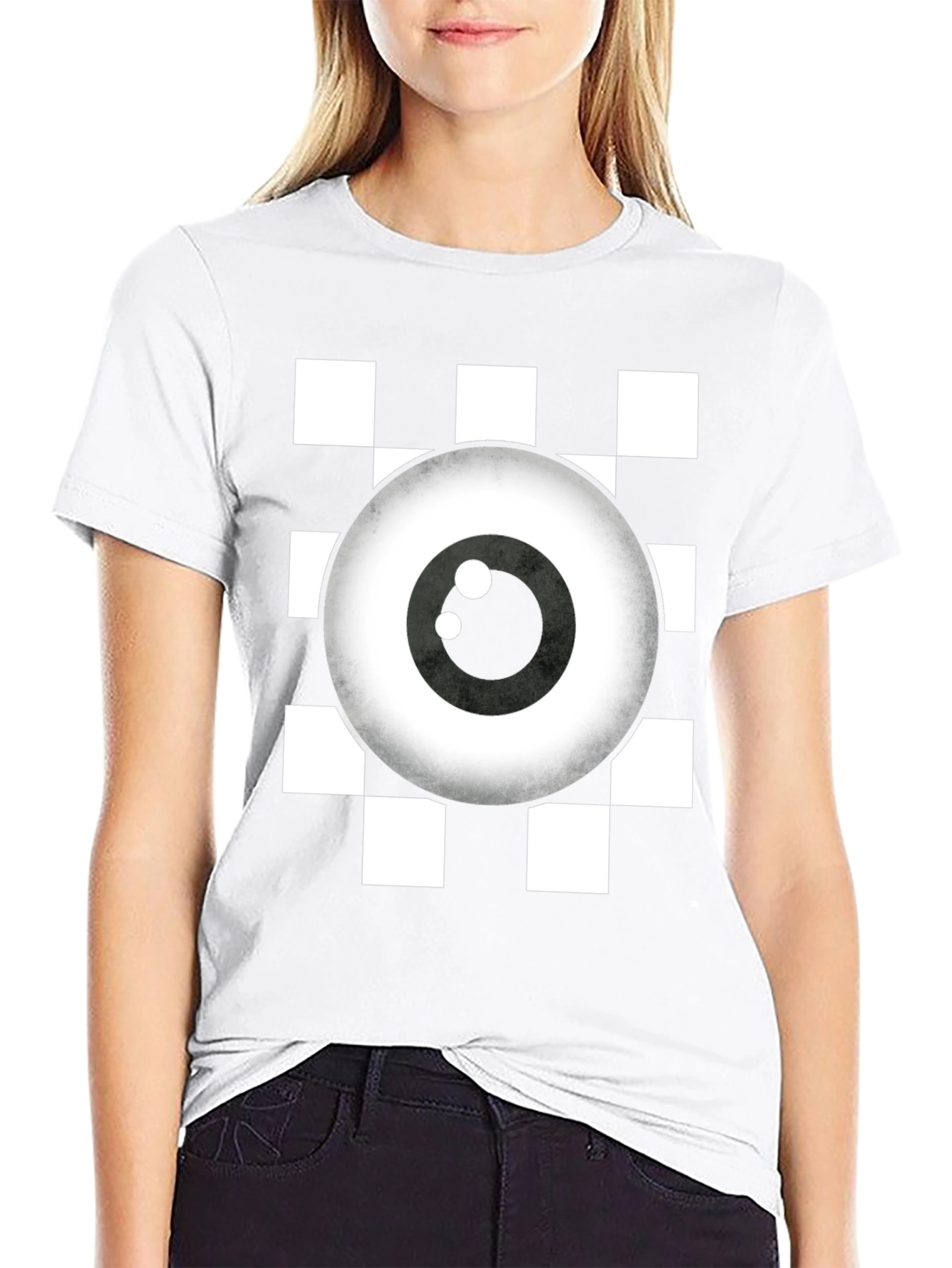 Eye See You Checkerboard T-Shirt - Quirky Graphic Tee